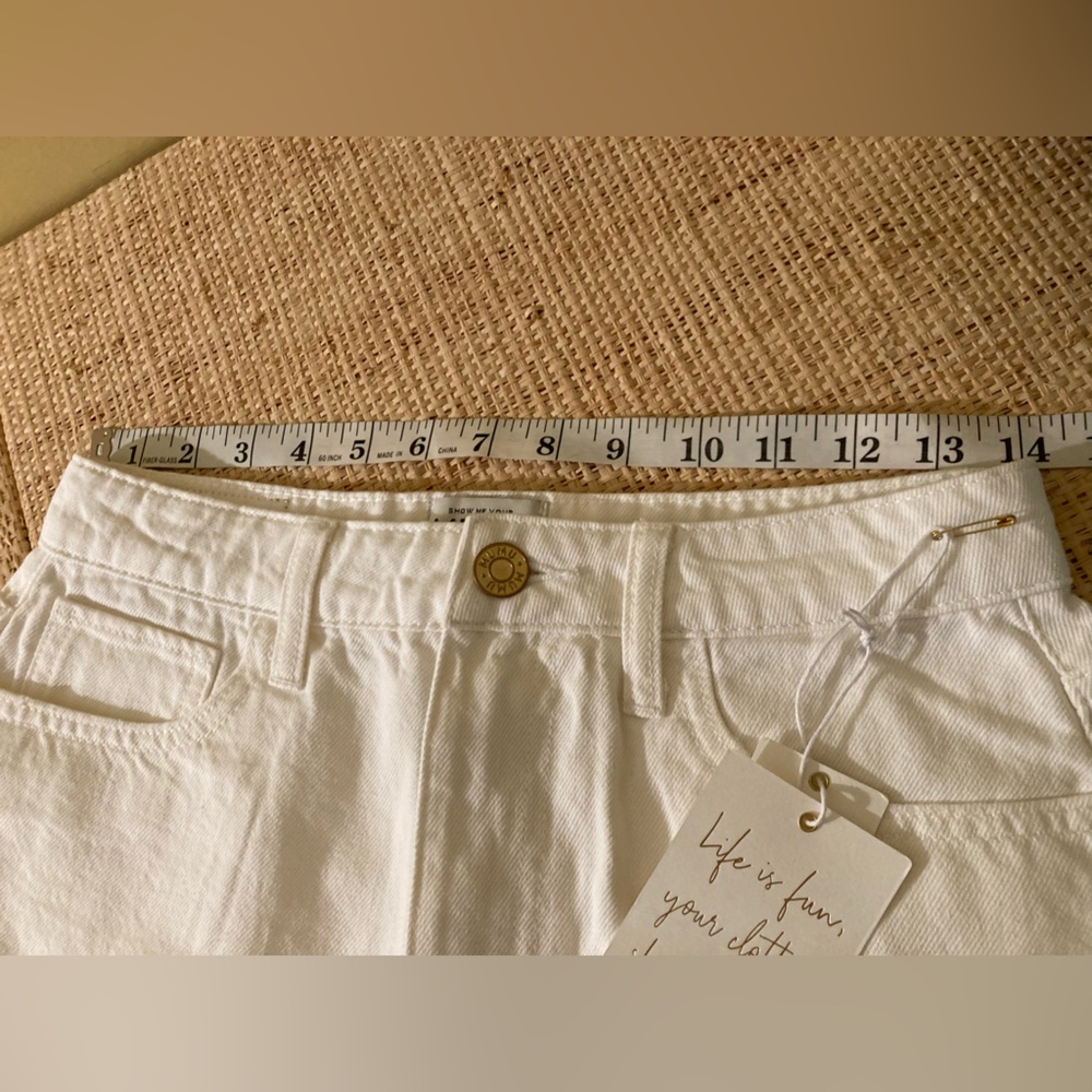 White denim shorts Show Me Your Mumu White Shorts - Picture 8 of 16